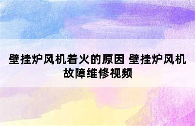 壁挂炉风机着火的原因 壁挂炉风机故障维修视频